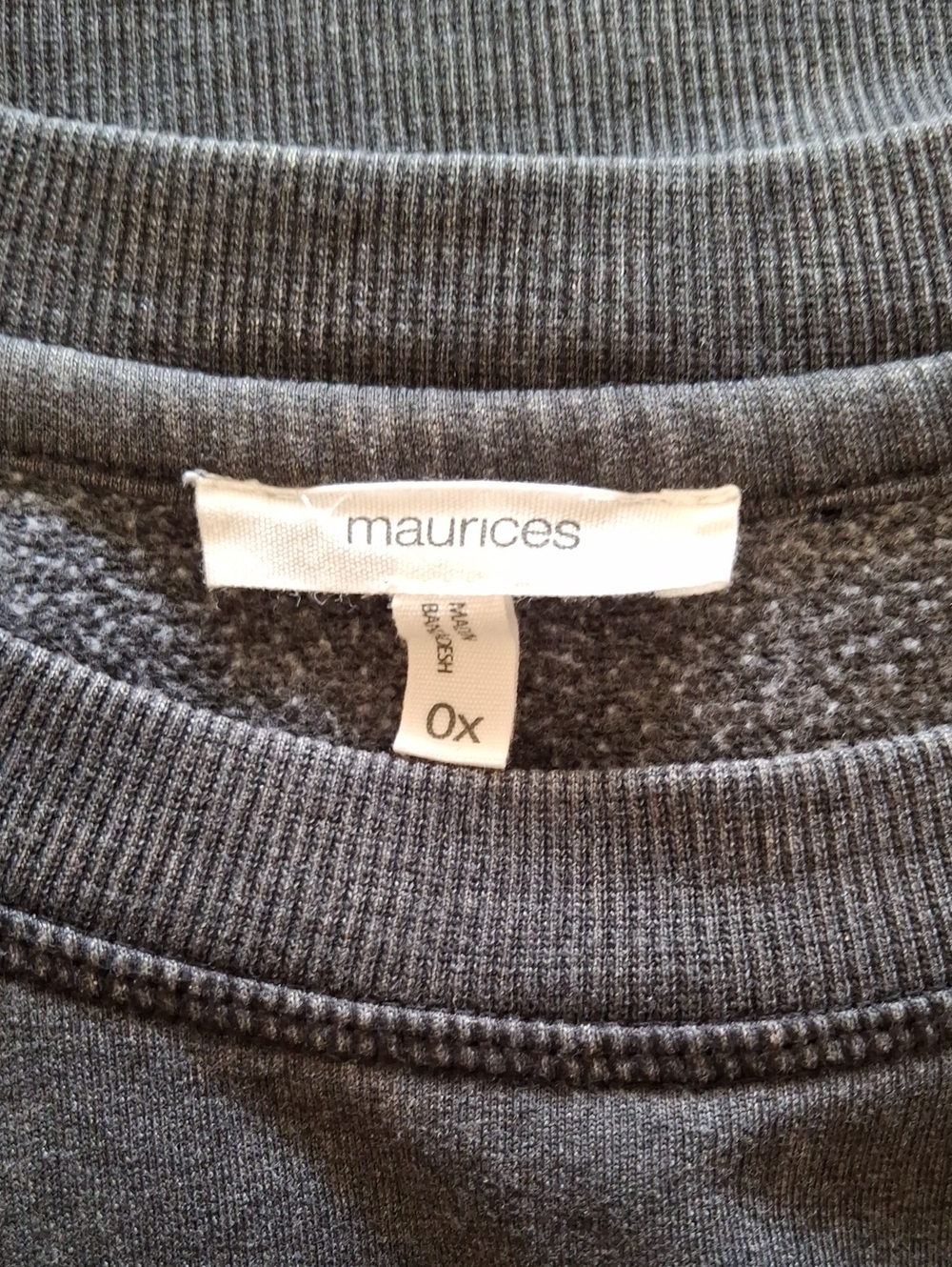 Maurices Charcoal Gray Crewneck Sweatshirt - Picture 4 of 6